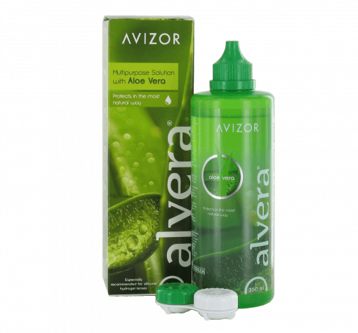 Avizor alvera mit Aloe Vera (350ml+1 flacher Linsenbehälter)