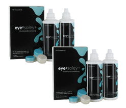 eye2 soley+ Multifunktionslösung (4x360ml + 4 flache antibakterielle Behälter) Vorratspack